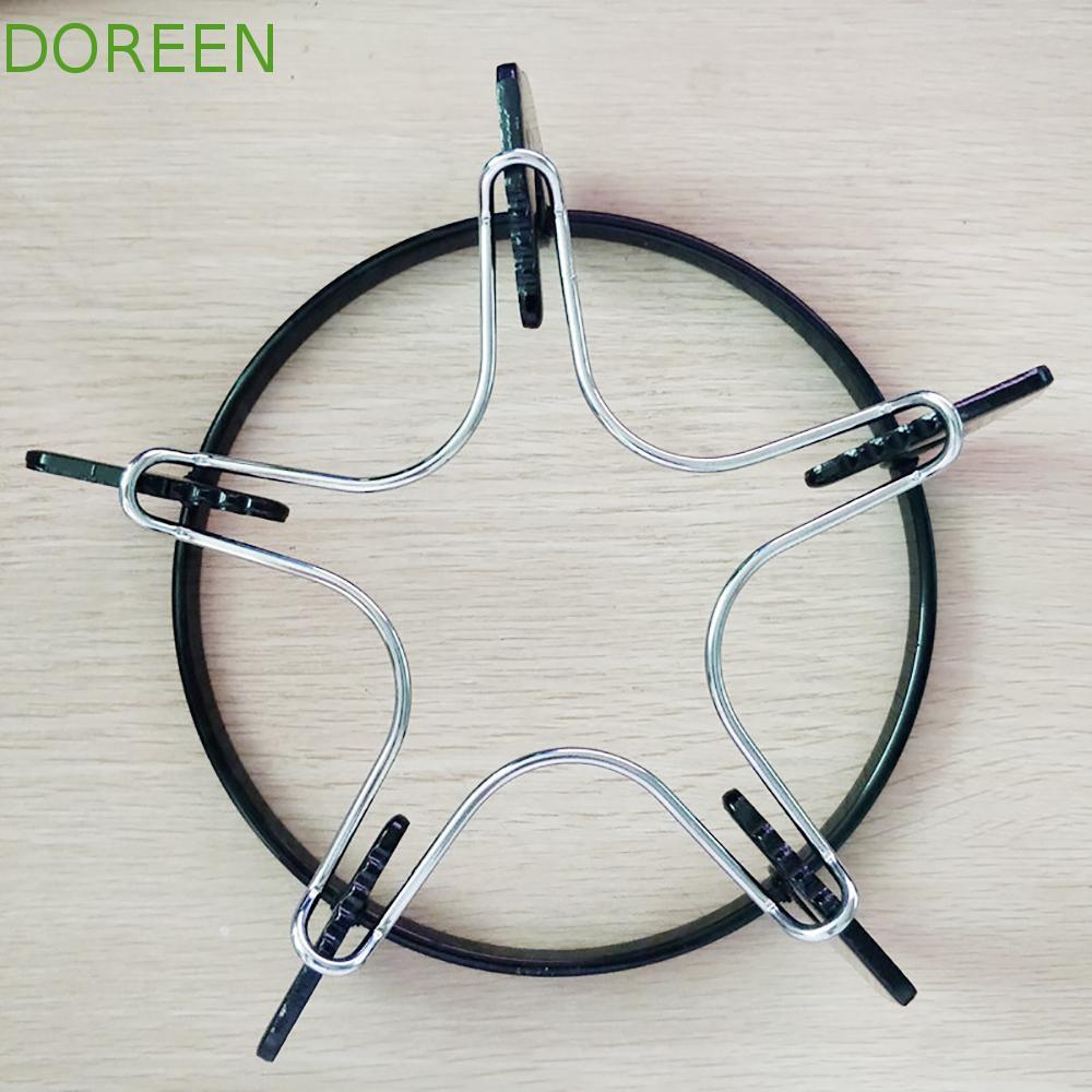 DOREEN ขาตั้งหม้อ Quadrangle สําหรับแก๊ส Hob ชั้นวางเตาแก๊สสีเงินสแตนเลส