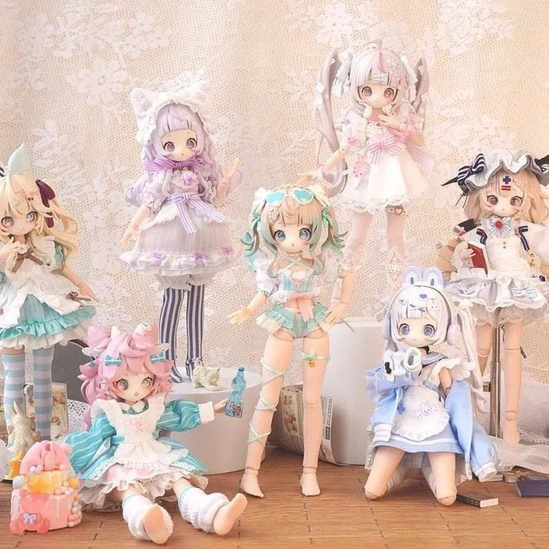 พร้อมสต็อก Wanmeng BJD Mystery Box SugaryGirls Joint Eight-point Action Figure อินเทรนด์เล่นตกแต่งของขวัญ