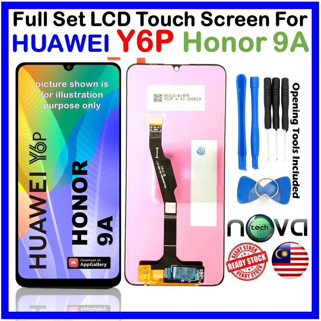 NGS ยี่ห้อชุดหน้าจอ LCD สําหรับ HUAWEI Y6P MED-LX9 MED-LX9N / Honor 9A
