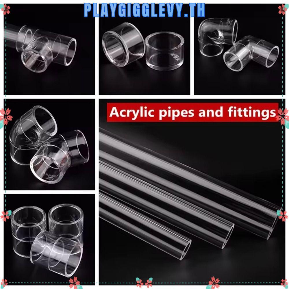 PLAYGIGGLEVY อุปกรณ์ท่ออะคริลิค,ข้อศอก 90 องศา 16 20 มม.T Tank Tee Way Joint,โปร่งใส Plexiglass Aqua