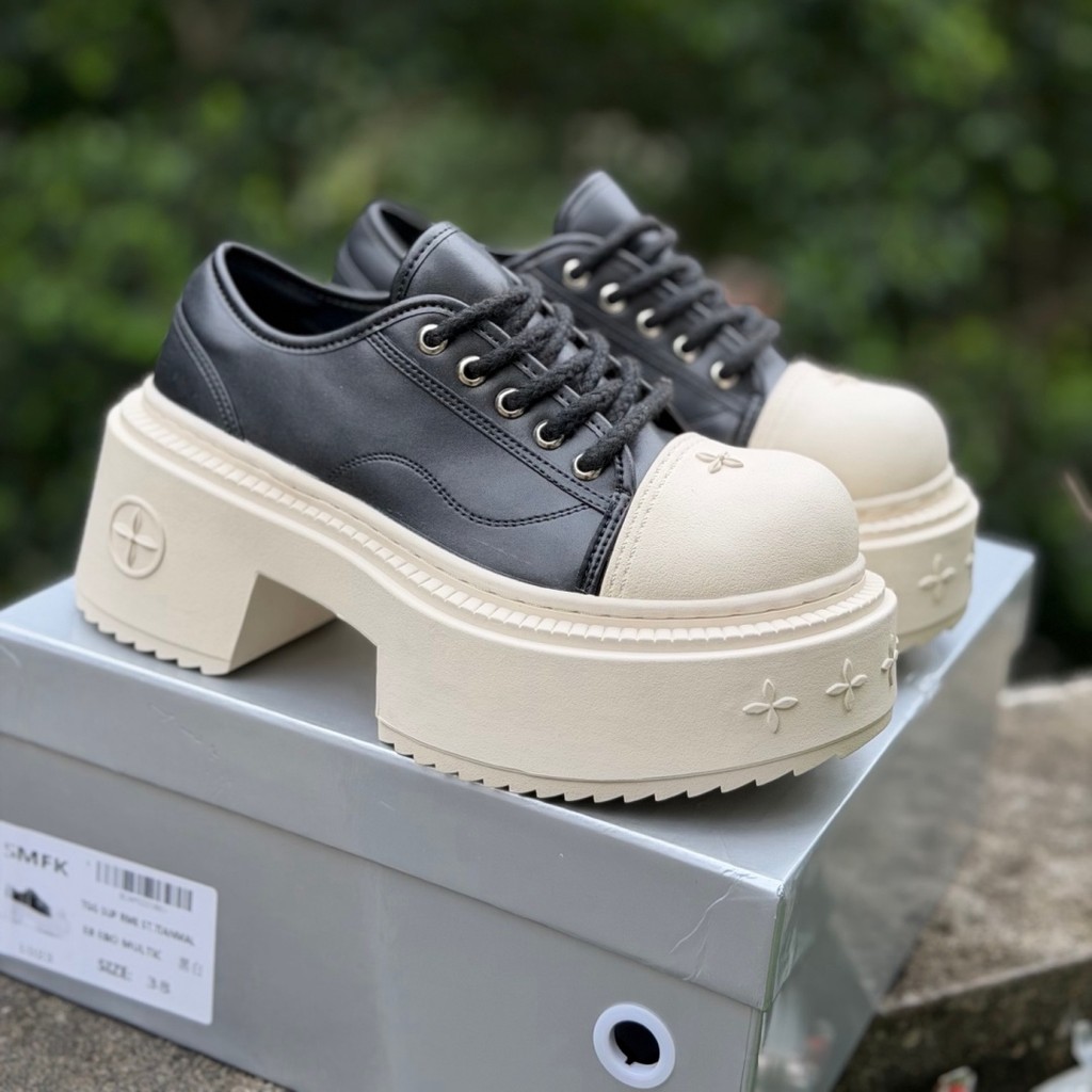 SMFK เข็มทิศ Wilderness Derby รองเท้า 7 ซม.หนา Soled Low-Top รองเท้า Lace-Up รองเท้าผู้หญิงยี่ห้อใหม