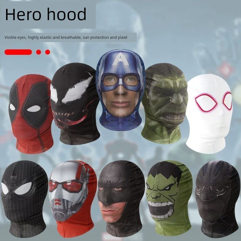 หน้ากากวันสงกรานต์ หน้ากากฮาโลวีน Spiderman Headgear หน้ากากเด็ก ผู้ใหญ่ Masked ตลก Marvel Heroes Ba