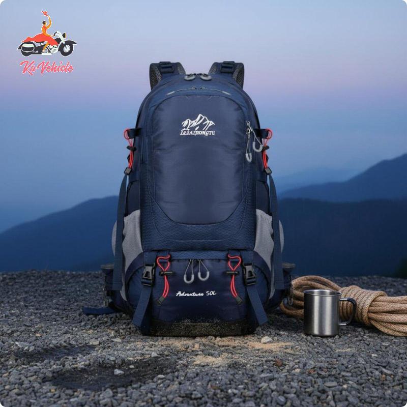 [Whstrong] Men Outdoor Pack 50L Water Resistance Hiking Backpack เสริมกระเป๋าแคมป์ปิ้งความจุขนาดใหญ่