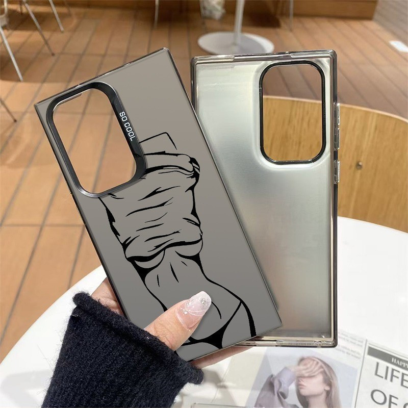 Line Beauty เคสโทรศัพท์เข้ากันได้กับ Samsung A05S, A06, A14, A15, A255G, A555G, S22ULTRA, S23FE, S24