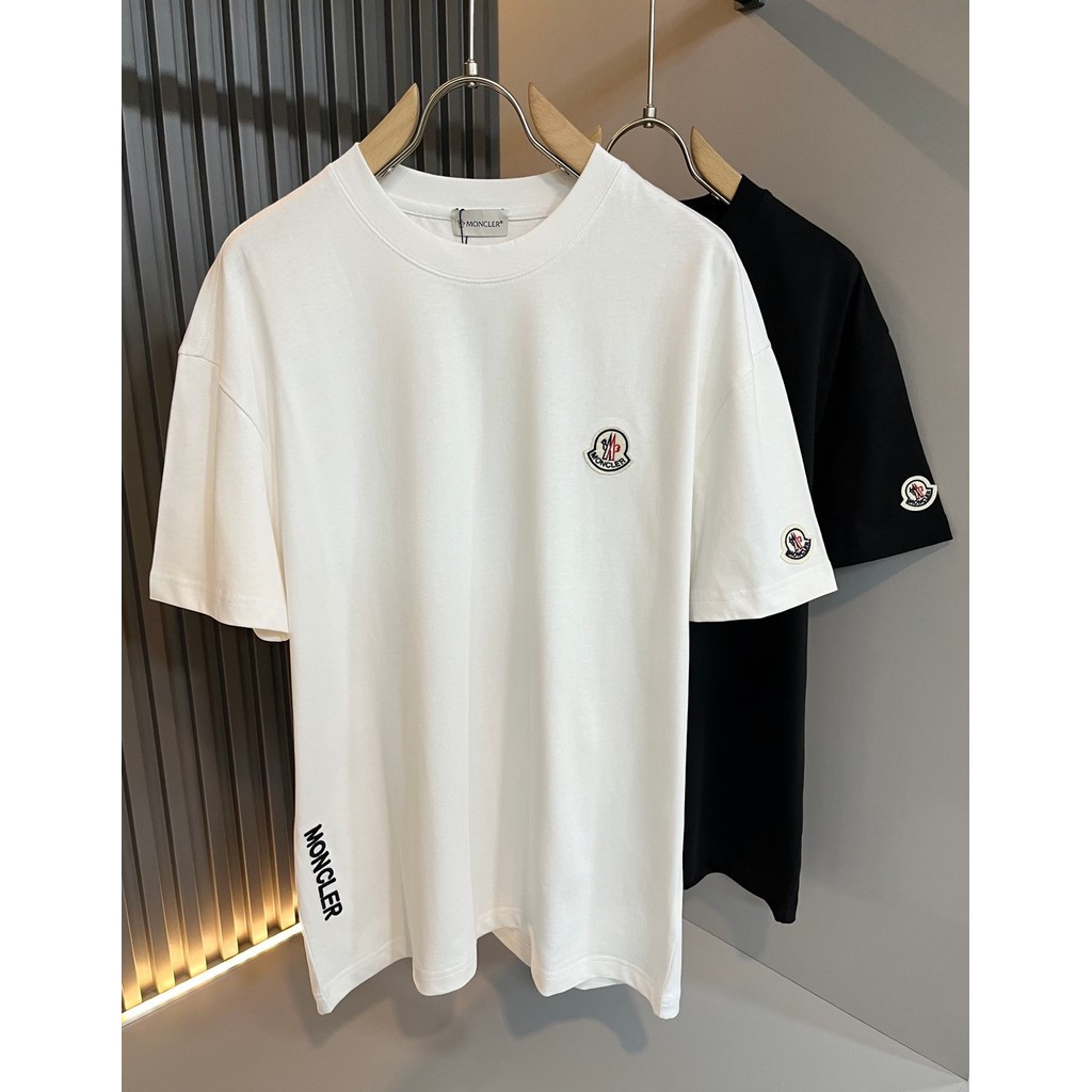 Moncler/Mengkou 2026 คอกลมแขนสั้นเสื้อยืดคู่สไตล์ผู้ชาย Raglan แขนธุรกิจรอบคอ Original Design อินเทร