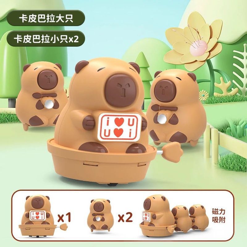 แกว่ง Kabara Winding ของเล่น Hand-Made Clockwork Puzzle One Big Three Small Home Play#8