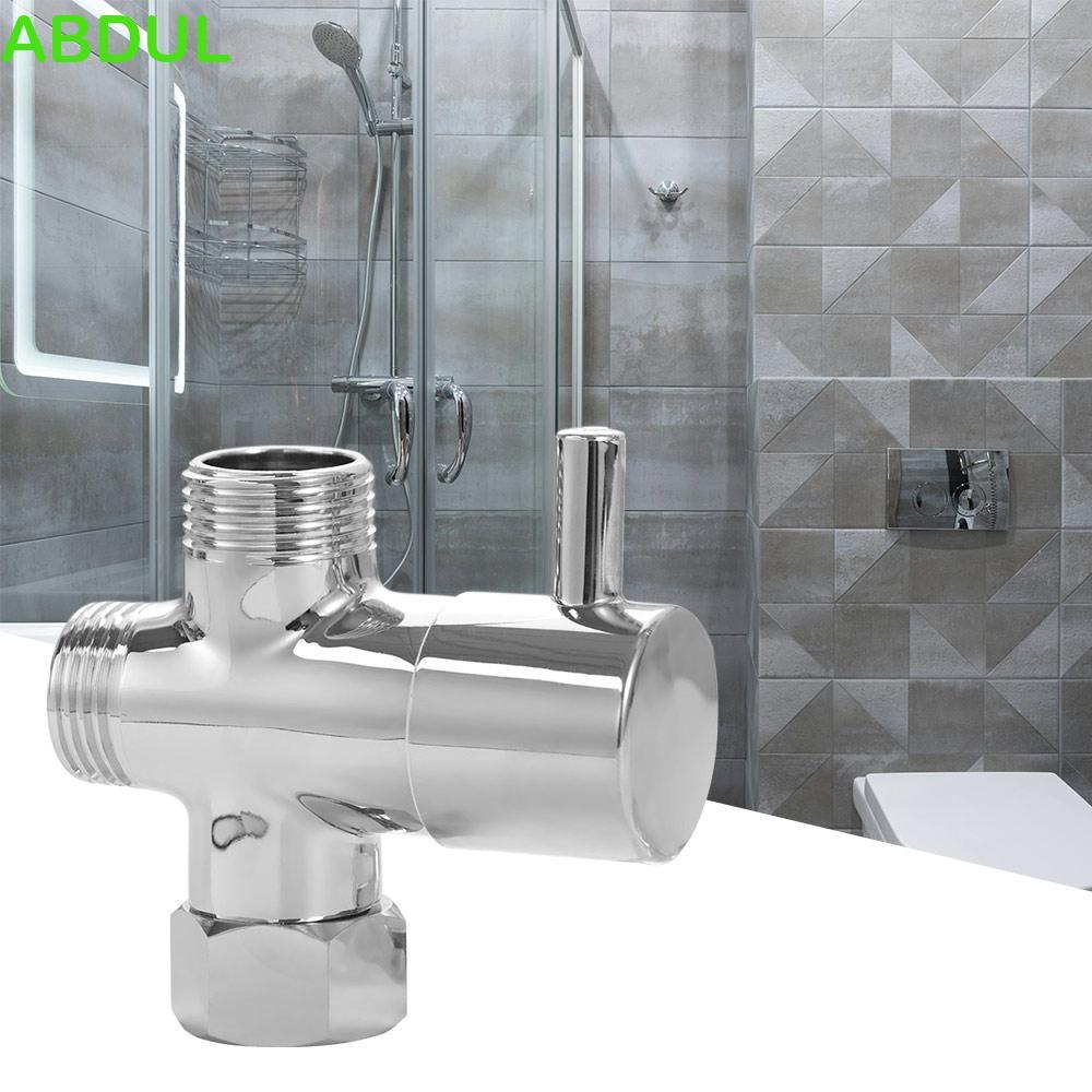 ABDUL 3 Way Shower Head Divter Valve, T-adapter Three Function 3 Way Switch Faucet Valve, Tool G1/2 