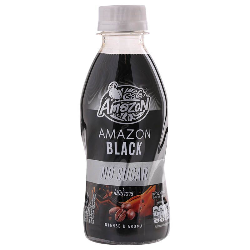 คาเฟ่อเมซอนแบล็คไม่มีน้ำตาล 200มล. Cafe Amazon Black No Sugar 200ml. [หมายเลขบาร์โค้ด 8850999022352]