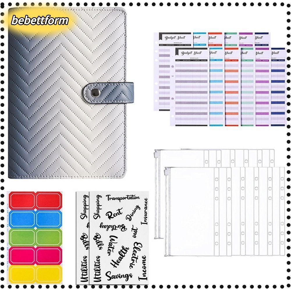LIKE Binder Budget Planner,รอบแหวน 6 หลุมกระเป๋าเงินสดซองจดหมาย Budget,ปฏิบัติ Creative Bill Planner