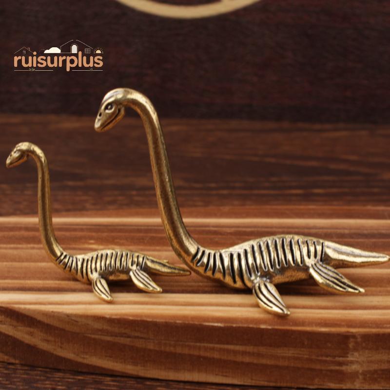 [Rui-t] ทองเหลืองโบราณสะสม Loch Ness Monster ตุ๊กตา 1 ชิ้น Vintage Handmade ตกแต่งสําหรับโต๊ะกาแฟชั้