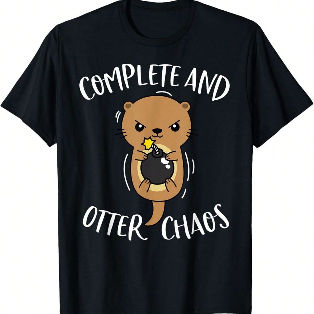 เสื้อยืด Otter Chaos ตลกน่ารัก Sea Otter Pun