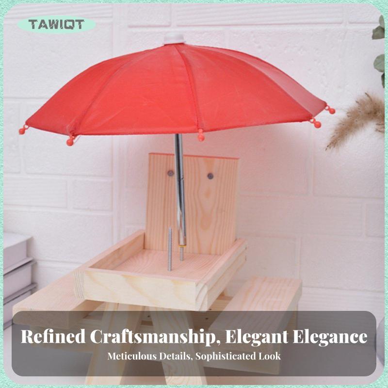 [tawiqt.th] Table Squirrel Feeder Construction Wooden Feeder with Wood No Umbrella