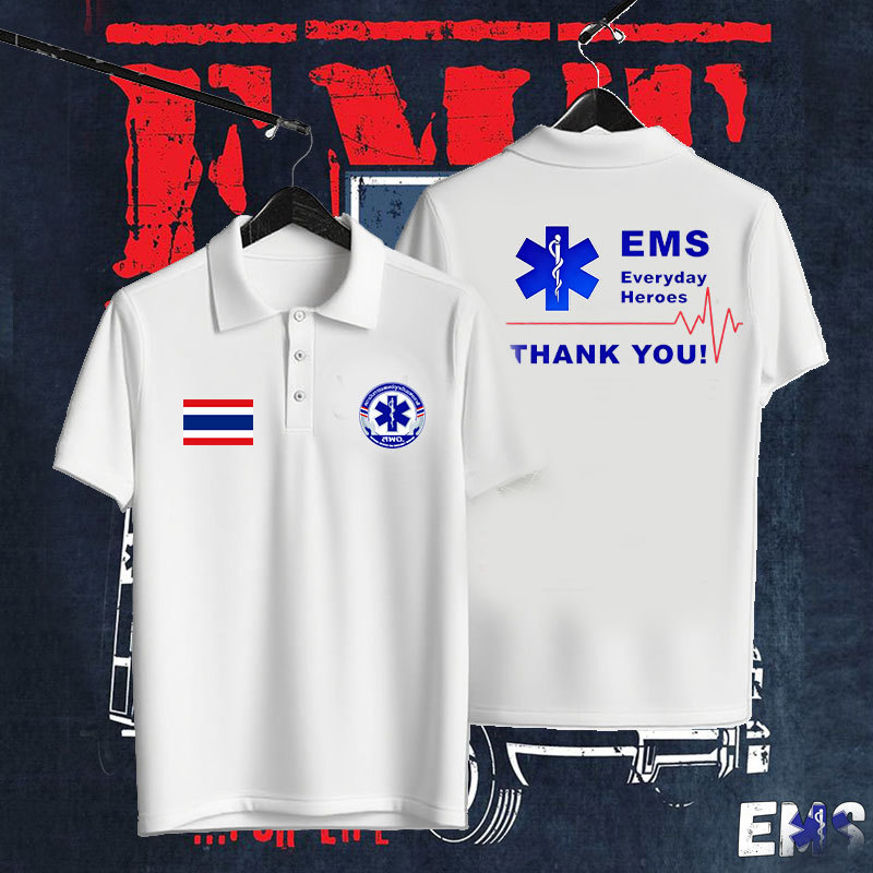 ร้อน!! เสื้อโปโล EMS 1669 PL H-3 โปโล คุณภาพสูง ทนทาน นุ่มสบาย EMS 1669 PL H-3polo shirt， เพศฟรี S-3