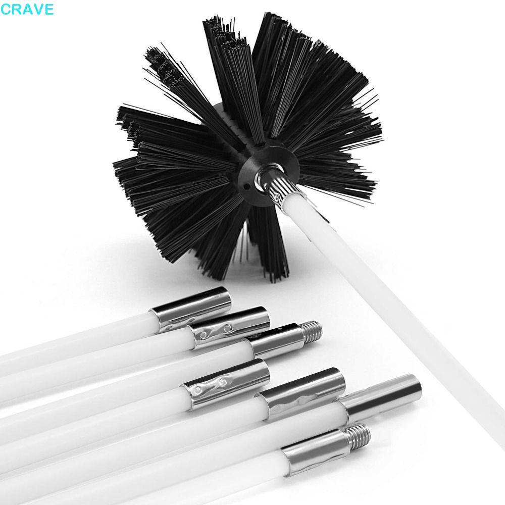 CRAVE เครื่องมือทําความสะอาดโรตารีเครื่องเป่าท่อปล่องตัวไนลอนยืดหยุ่นแปรงทําความสะอาดที่ยาวขึ้น