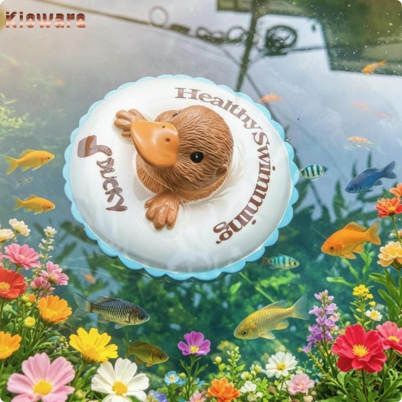 [Kloware] Buoyant Duck-Billed Ornament Resin Buoyant Pond Decorative Cute for Aquarium Hobbyists