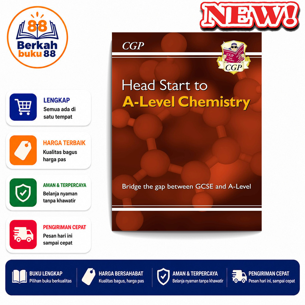 Head Start to A-Level Chemistry: บริดจ์ช่องว่างระหว่าง GCSE และ A-Level (เคมี CGP A-Level)