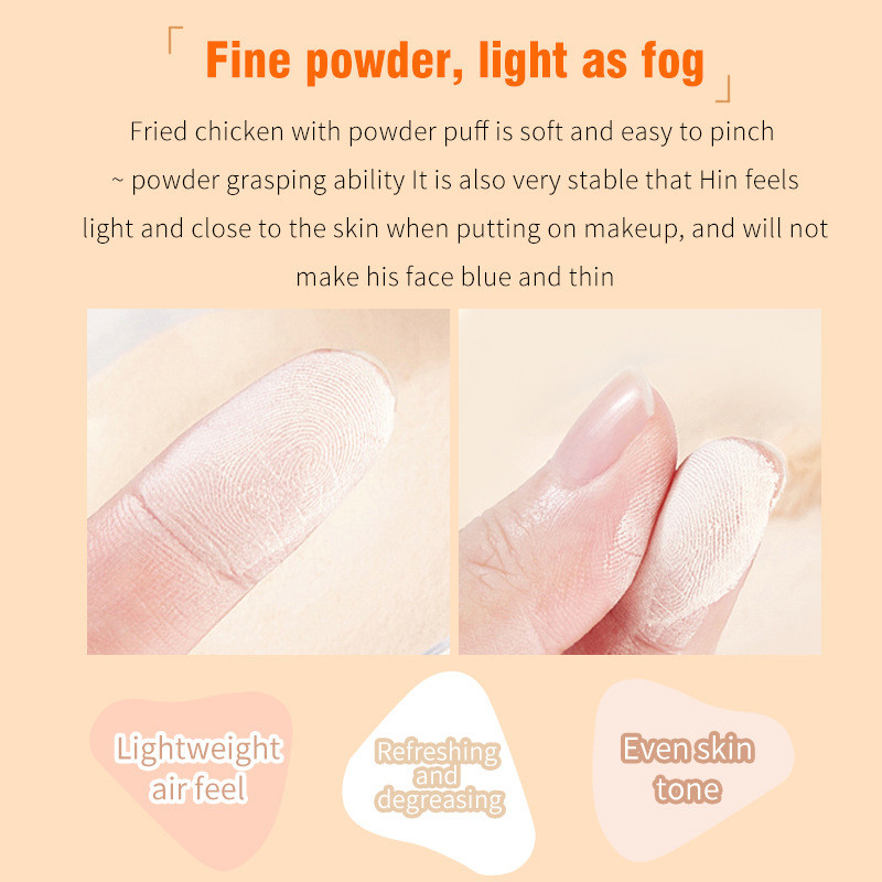 VC Pressed Powder ผิวกระจ่างใส Tone Antioxidant Fixing Powder Long-Lasting Oil Control คอนซีลเลอร์ N