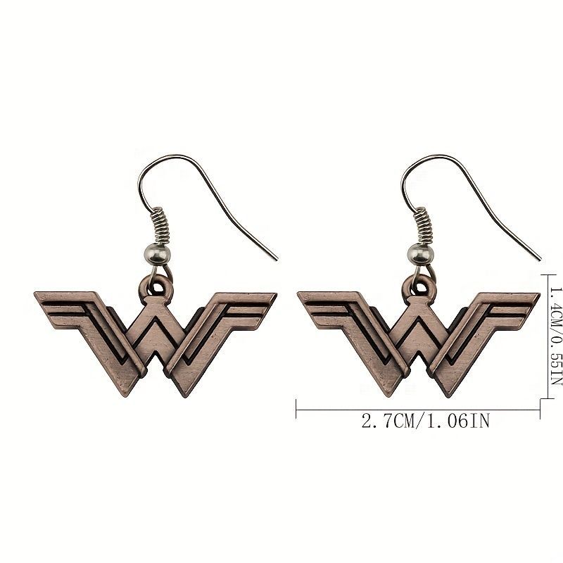 ภาพยนตร์ สินค้า Wonder Women Wonder W โลโก้ต่างหูต่างหูหญิง 8.27