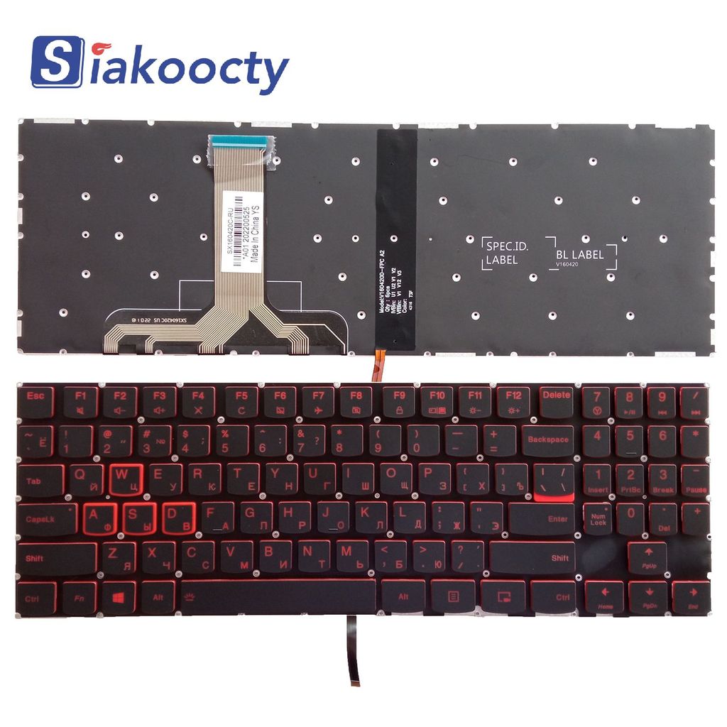 R RU เหมาะสําหรับ Lenovo Rescuer R720 Y520 Legion Y720 R720-15IKB แป้นพิมพ์โน้ตบุ๊ก