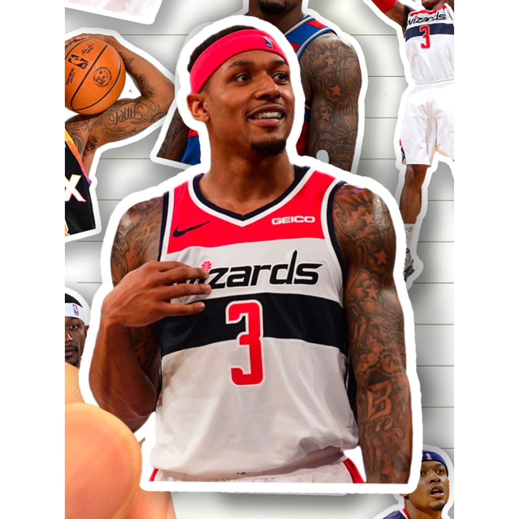 Bradley Beal สติกเกอร์ HD กันน้ําบาสเกตบอล Star Bradley Beal Big Panda สติกเกอร์ตกแต่งภาพวาด