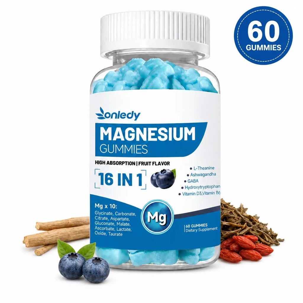 Onledy16-in-1 MagnesiCompleGmieswithMagnesiGlycinate-ผลิตภัณฑ์เสริมอาหารที่ไม่ใช่จีเอ็มโอ,อุดมไปด้วย