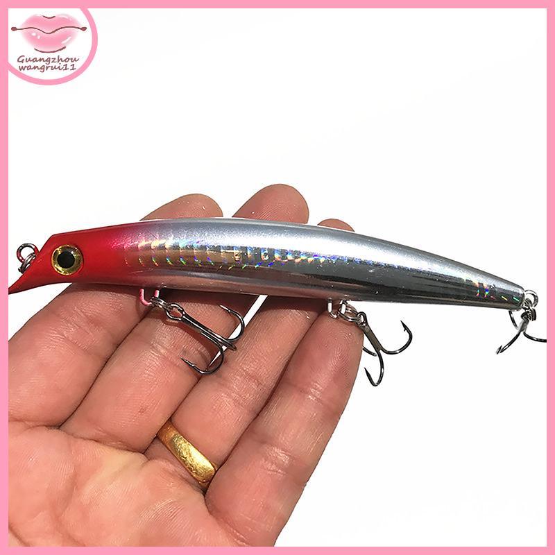[GZ] 1 ชิ้นเหยื่อตกปลา 12 เซนติเมตร 12.5 กรัมประดิษฐ์เหยื่อแข็ง 3D ตา Treble Hook ลอย Crankbait Pesc