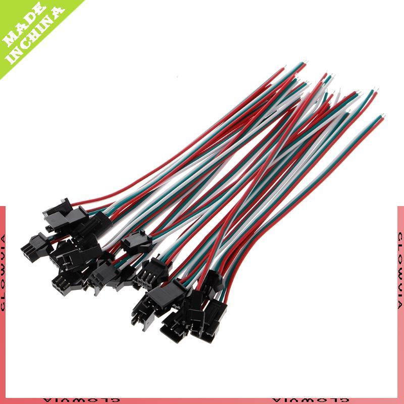 GLO 10 คู่ 3 ขา JST SM ชายหญิงปลั๊กสายเชื่อมต่อสําหรับ WS2812B WS2812 WS2811