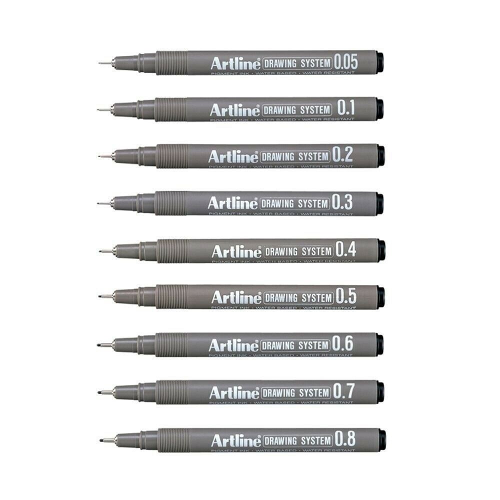 DRAWING SYSTEN 0.4 Professional DRAWING ปากกาการออกแบบวิศวกรรม EK-234 สีดํา