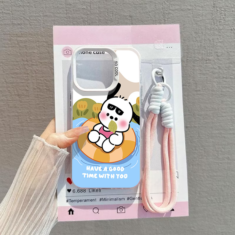 เคสไอโฟน Pochacco summer น่ารักสําหรับ XR,XSMax,IP15,IP16,IP17,IP14,IP13,IP12,IP11