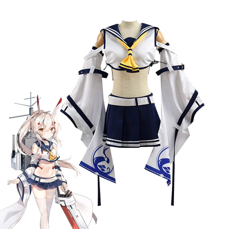 Azur Lane กะลาสีชุดคอสเพลย์เครื่องแต่งกายประสิทธิภาพฮาโลวีน Azur Lane IJN Ayanami คอสเพลย์เครื่องแต่