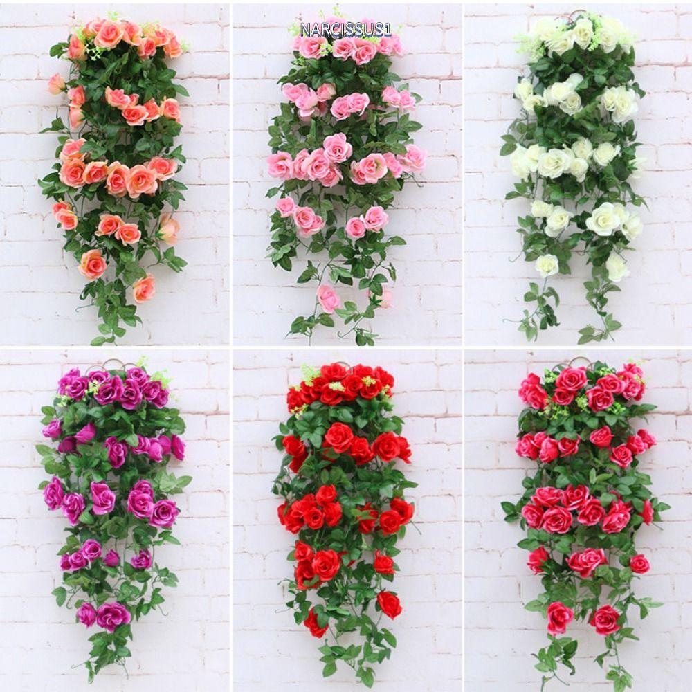 NARCISSUS13A0E เถาประดิษฐ์พืช Garland ผ้าไหม Vine ตกแต่งสวน