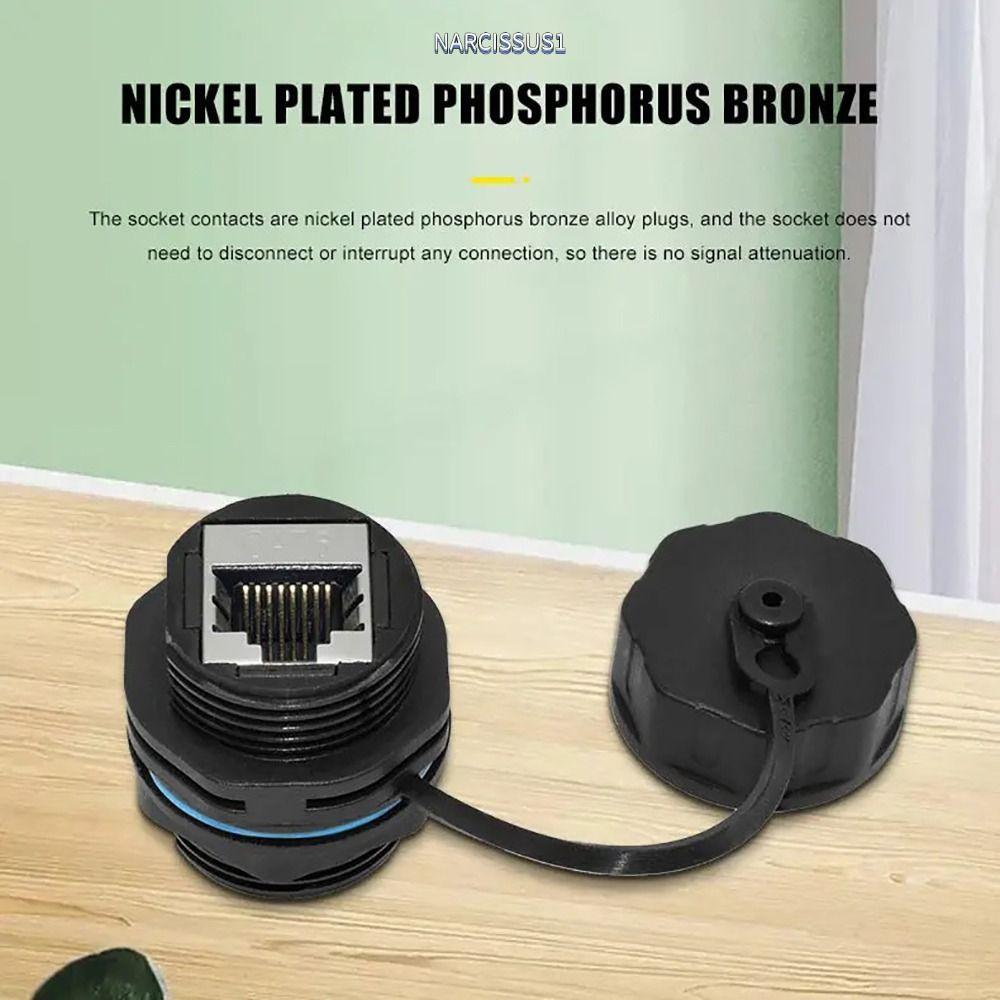 NARCISSUS13A0E Cat6A RJ45 Connector, Circular Shielded RJ45 Connector, IP68 กันน้ํา RJ45 ปลั๊กแผงซ็อ