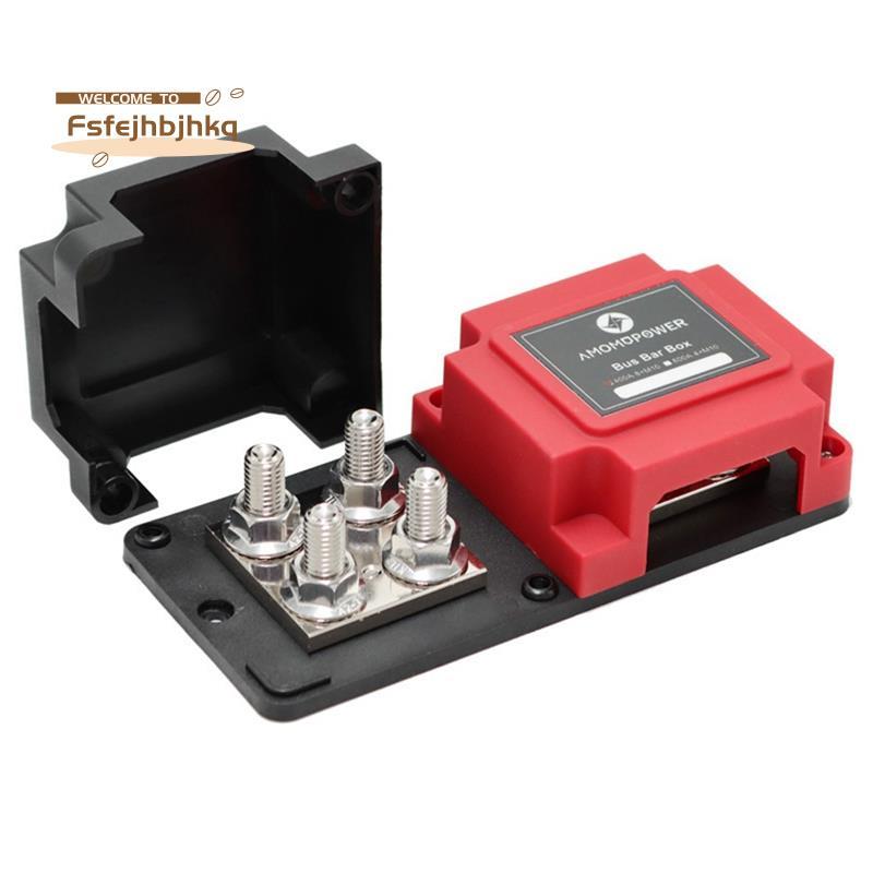 [fsfejhbjhkq]400A Bus Bar Box DC 48V พร้อม 8X 3/8" โพสต์บล็อกจ่ายไฟสําหรับรถยนต์ RV รถบรรทุกเรือยอชท