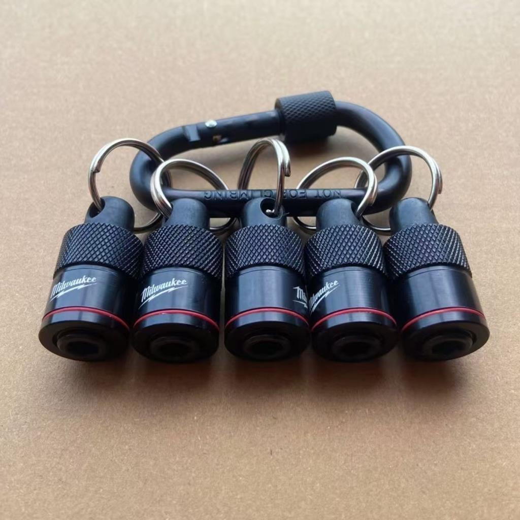 Milwaukee ชุดพวงกุญแจ/6.35 Universal Bit Interface/Press Bit Bit Lock Bit Storage แบบพกพา