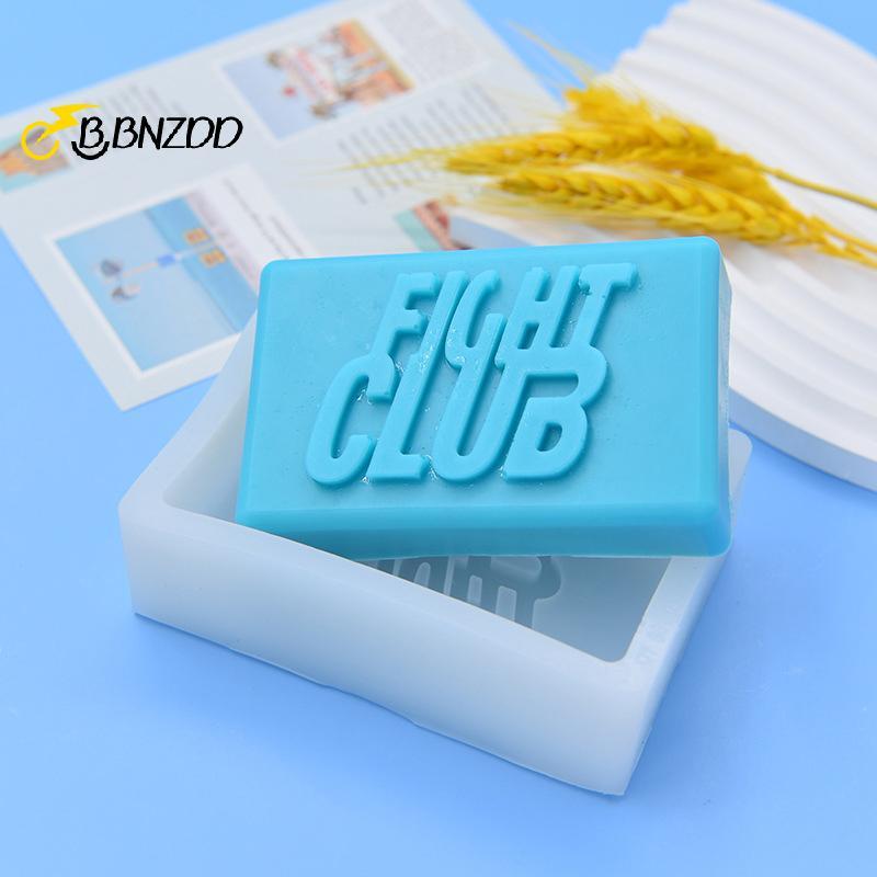 [BBNZDD] Fight Club สบู่แม่พิมพ์ซิลิโคนสี่เหลี่ยมผืนผ้าโลชั่นอาบน้ําบาร์ทําอุปกรณ์ Moule Savon Molde