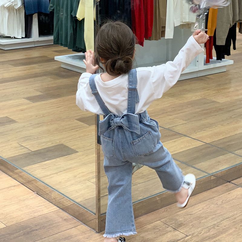 女童牛仔背带裤套装2025春季女宝宝长袖衣服时髦牛仔裤两件套Girls denim suspenders suit spring 2025ks1146th20260906