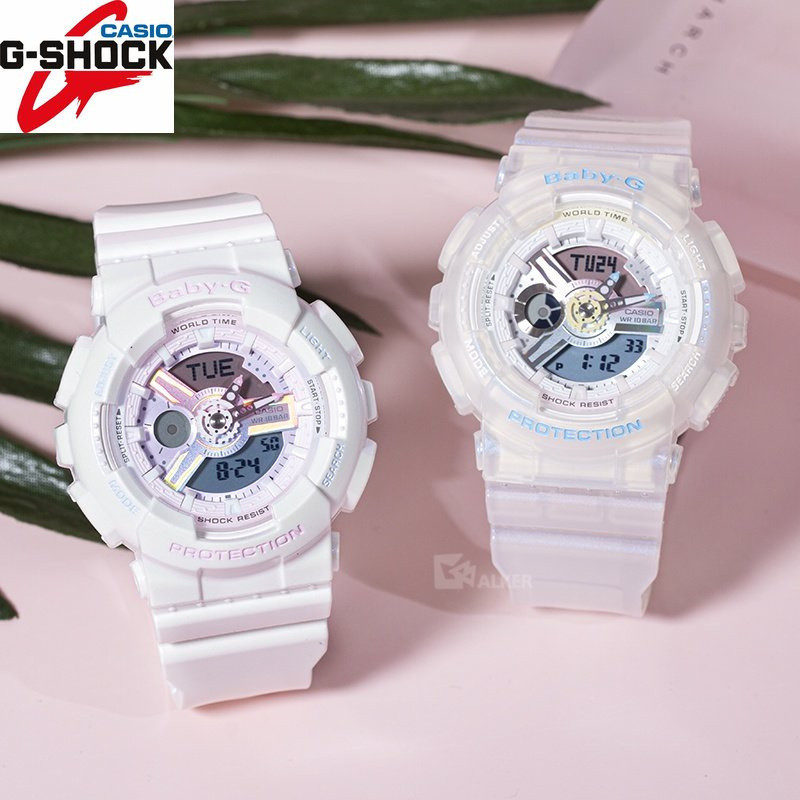 QIXIAO G*/*shock Baby-G A BA110 ใหม่สีสันโปร่งแสง INS สไตล์กันน้ํานาฬิกาผู้หญิง BA-110PL-1A/7A1/7A2 