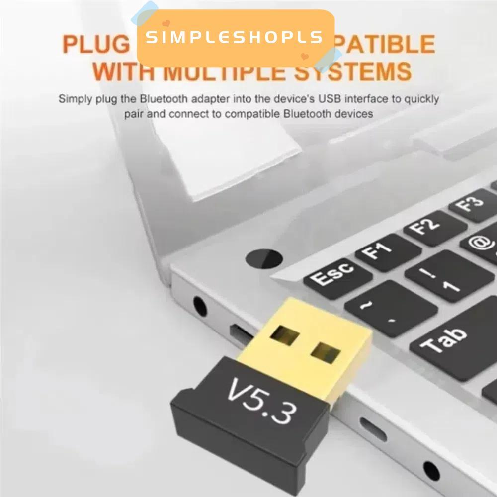 SIMPLESHOPLS 5.3 Adapter, Bluetooth Dongle USB Bluetooth Transmitter Receiver, 20M Audio Adapter Com