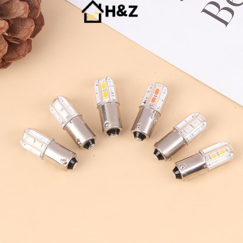 H & Z BA9S หลอดไฟ LED 6V อัพเกรดหลอดไฟ 4LED โคมไฟสําหรับไฟฉายไฟหน้ามอเตอร์จักรยานเครื่องมือหลอดไฟ LE