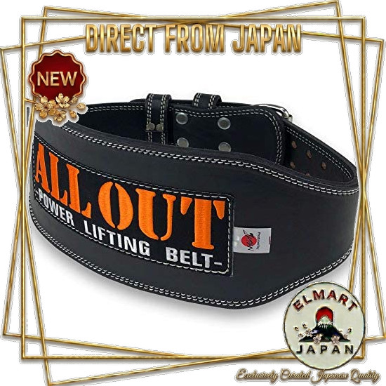 [Direct From Japan] ALLOUT [Naotaka Yokokawa's Favorite] Genuine Leather Training Belt, Power Belt, 