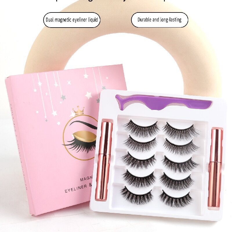 Magnetic eyelashes pair set Soft, glue-free, magnetic, slim and long-lasting