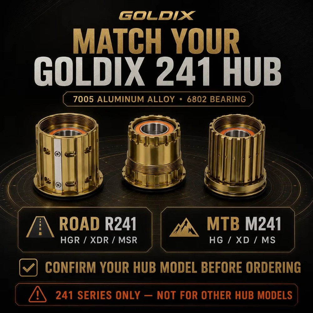 GOLDIX 241 Series 7005 อลูมิเนียม Freehub Body พร้อม Dual 6802 แบริ่งสําหรับ R241 M241 แผนที่ MTB HG