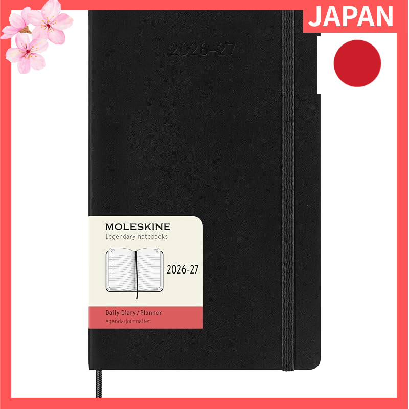 Moleskine Planner, 2026 July Start, 18-Month Daily Diary, Large Size (W 13 cm × H 21 cm), Soft Cover
