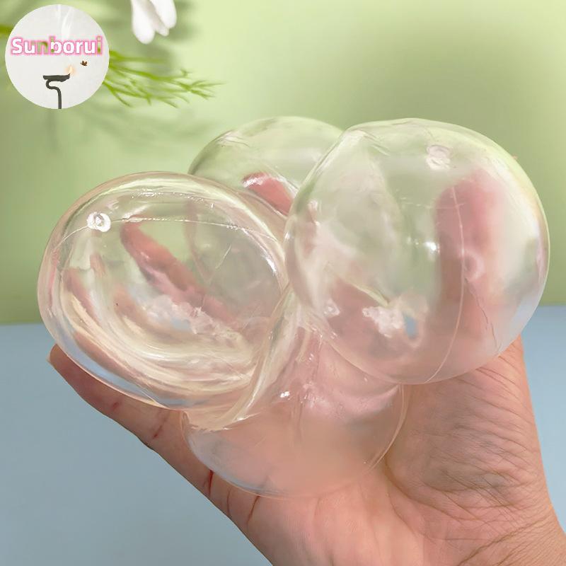 Sunborui DIY ทําด้วยมือบีบของเล่น 6 ชิ้น Soft TPR Empty Ball Skins Bubble ความเครียดบรรเทาของเล่นสํา