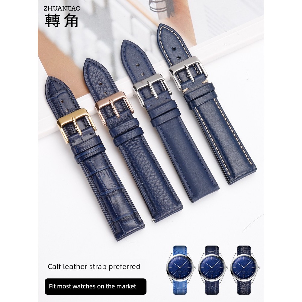 นาฬิกา ผู้ชาย seiko ของแทั นาฬิกาผู้หญิง สายนาฬิกาหนังสีน้ำเงินสำหรับผู้ชายและผู้หญิงเหมาะสำหรับ Cit