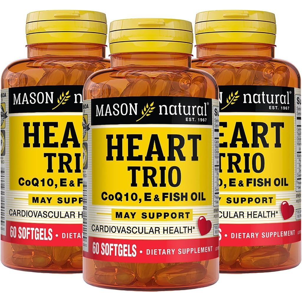 MASON Heart TrioCo Q10 E & Oil 3 เดือน py พอร์ต Normal Heart Health 3 แพ็ค
