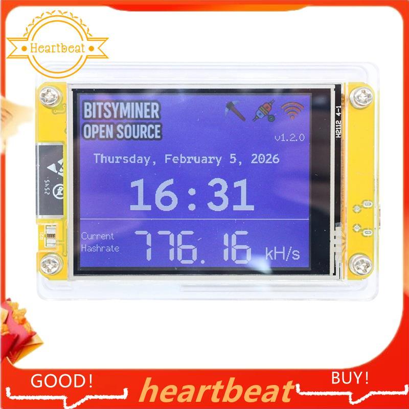 นาฬิกาจอแสดงผลปฏิทิน 780KH/S BTC Bitsy Miner Solo Miner 2.8 นิ้วสําหรับ Home Bitcoin