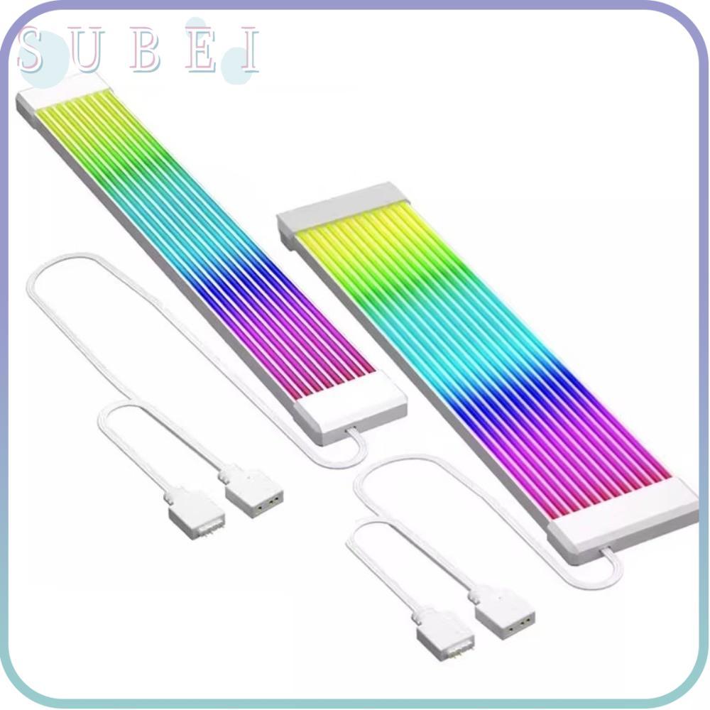 SUKAA ไฟ LED Strip, 8PIN 24PIN DIY PC Light Strip, สายต่อยืดหยุ่น ARGB Light Bar