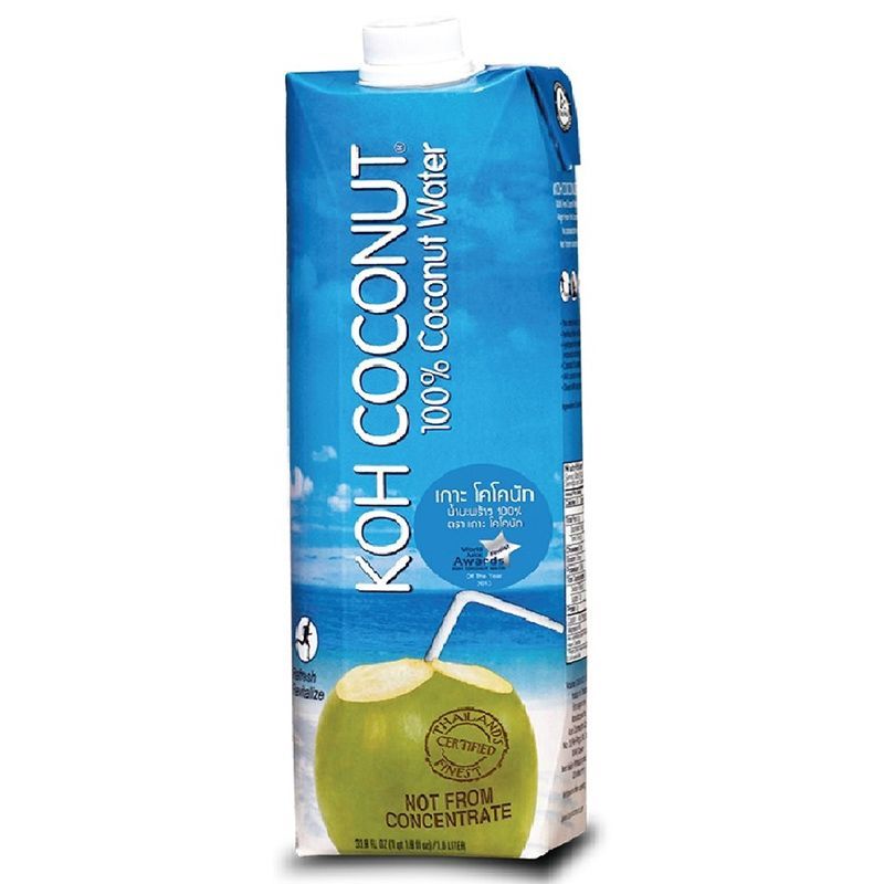 เกาะโคโคนัทน้ำมะพร้าว 100เปอร์เซ็นต์ 1ลิตร Koh Coconut Coconut Water 100percent 1ltr.