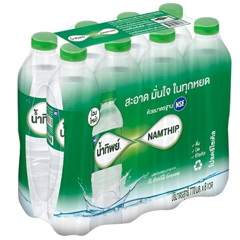 น้ำทิพย์น้ำดื่ม 770มล. แพค 8 Namthip Drinking Water 770ml. Pack 8